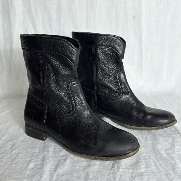 Frye Shoes - Frye Shoes Frye Cara Roper Black Leather Size 9.5